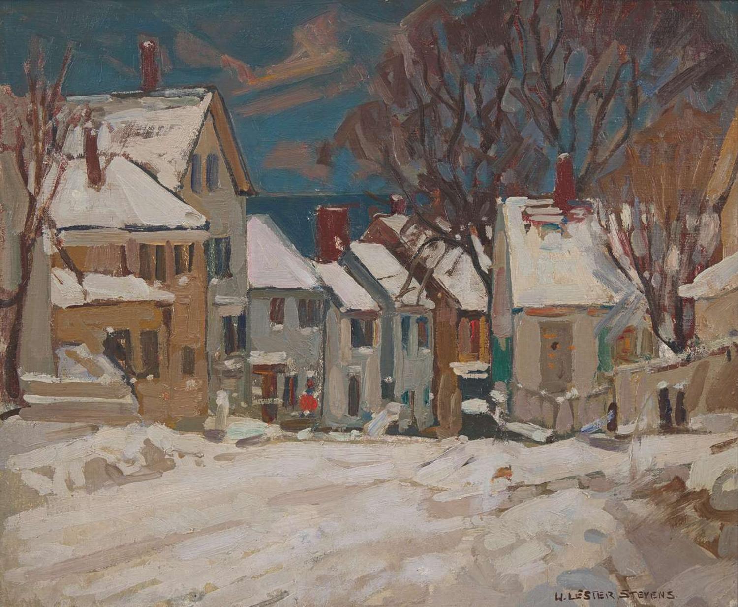 William Lester Stevens (American, 1888-1969) - Snowy Day in Rockport