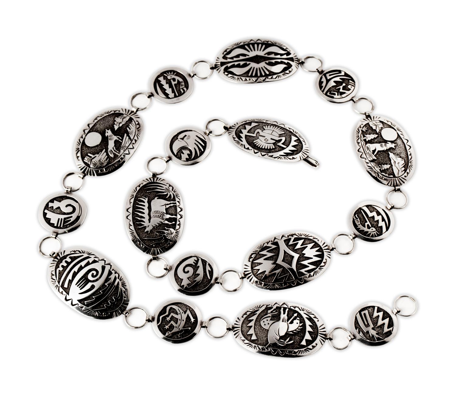 Sterling Link Concha Belt