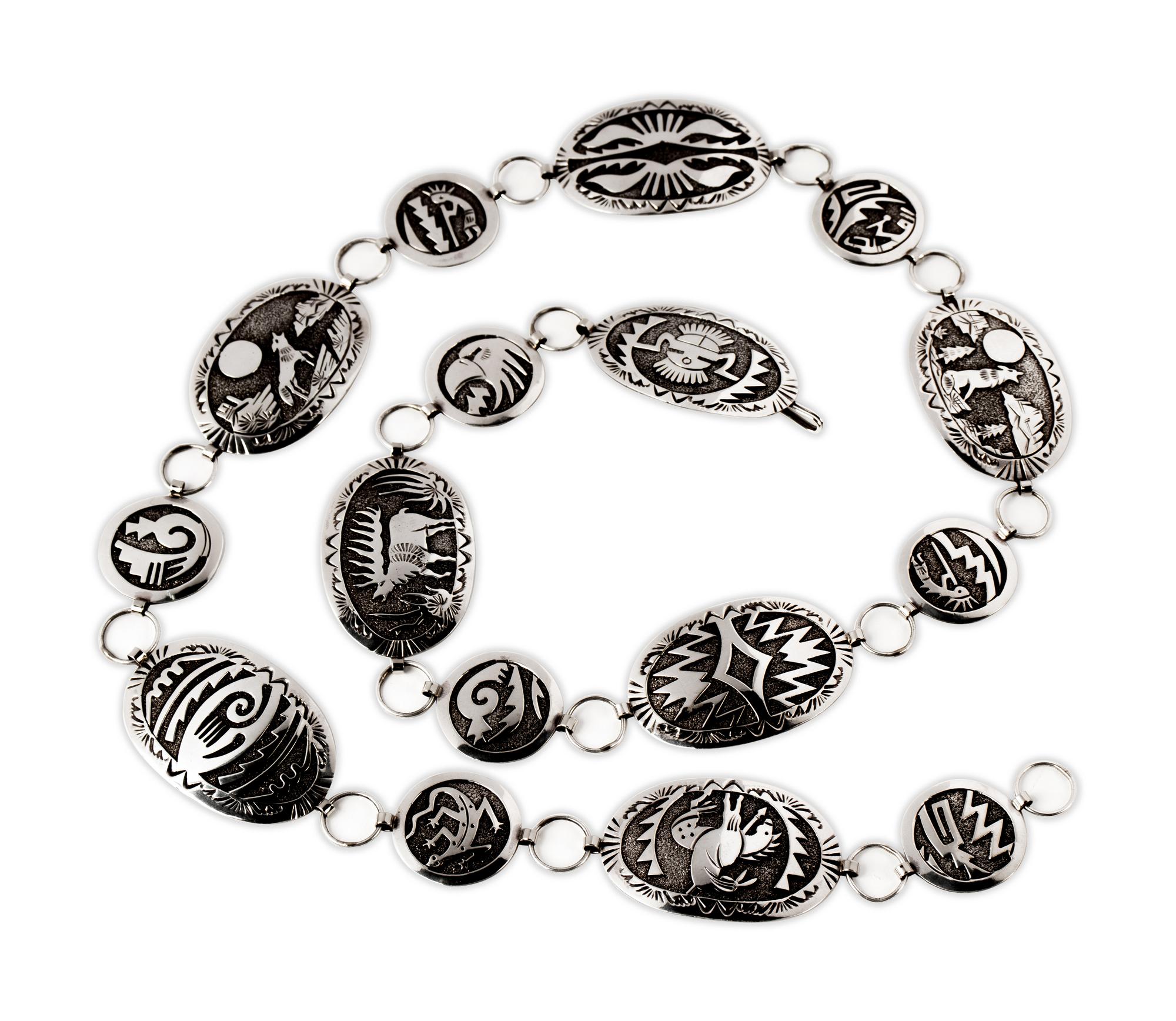 Sterling Link Concha Belt