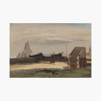 Jean-Baptiste-Camille Corot (French, 1796–1875) La Batterie de Sainte-Adresse