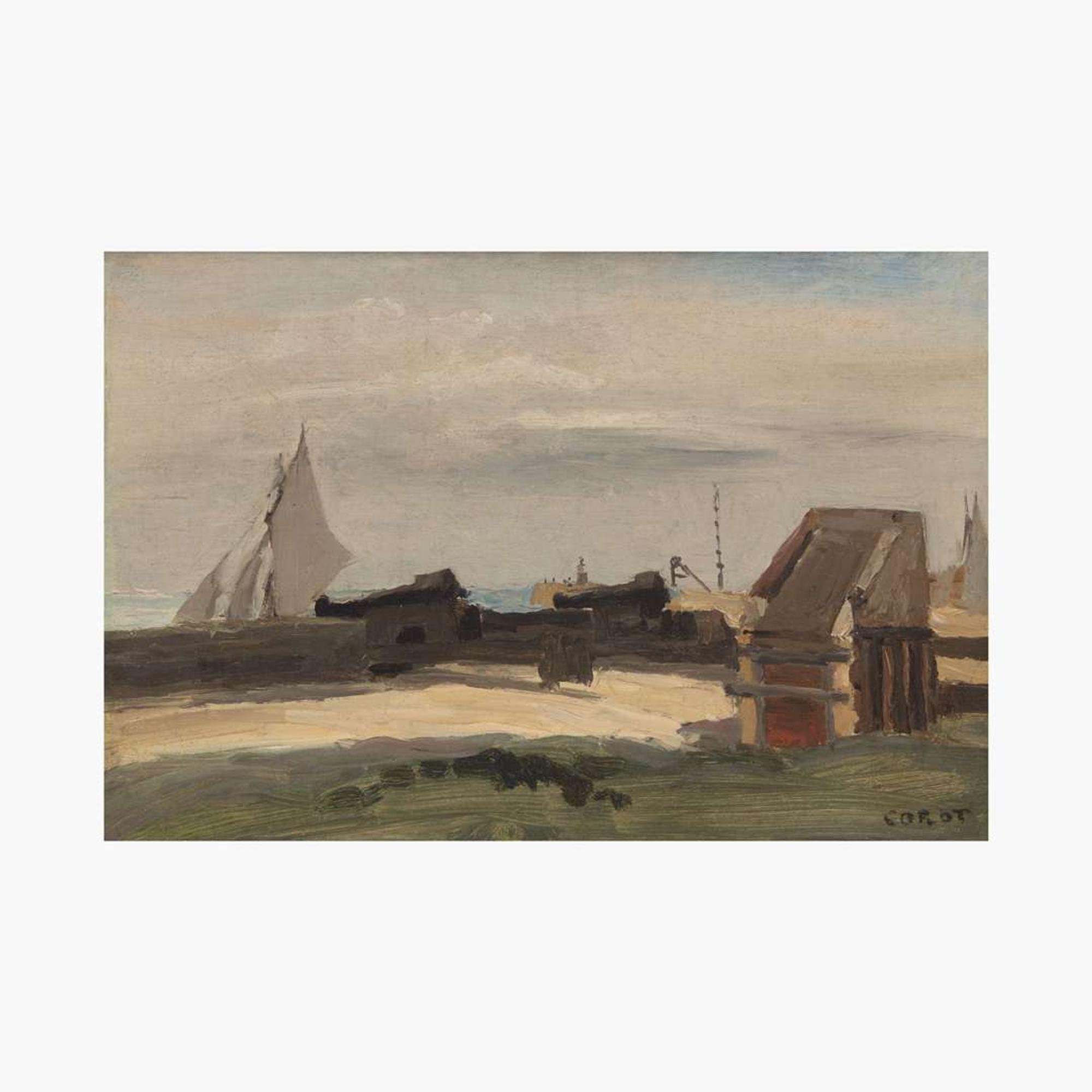 Jean-Baptiste-Camille Corot (French, 1796–1875) La Batterie de Sainte-Adresse