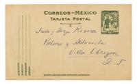 TROTSKY, Leon (1879-1940). Autograph note on correspondence card signed ("LD"), in French, to Frida Kahlo and Diego Rivera. N.p. [Mexic