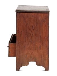 A Country Federal Stained Pine One-Drawer Blanket Chest