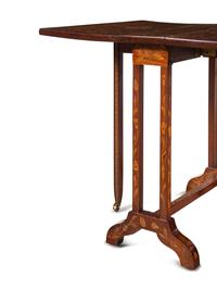 A Dutch Marquetry Drop-Leaf Table