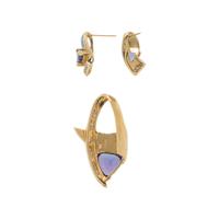TANZANITE, DIAMOND, AND OPAL JEWELRY SET