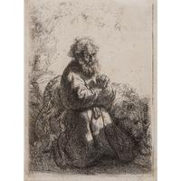 Saint Jerome Kneeling in Prayer, Looking Down