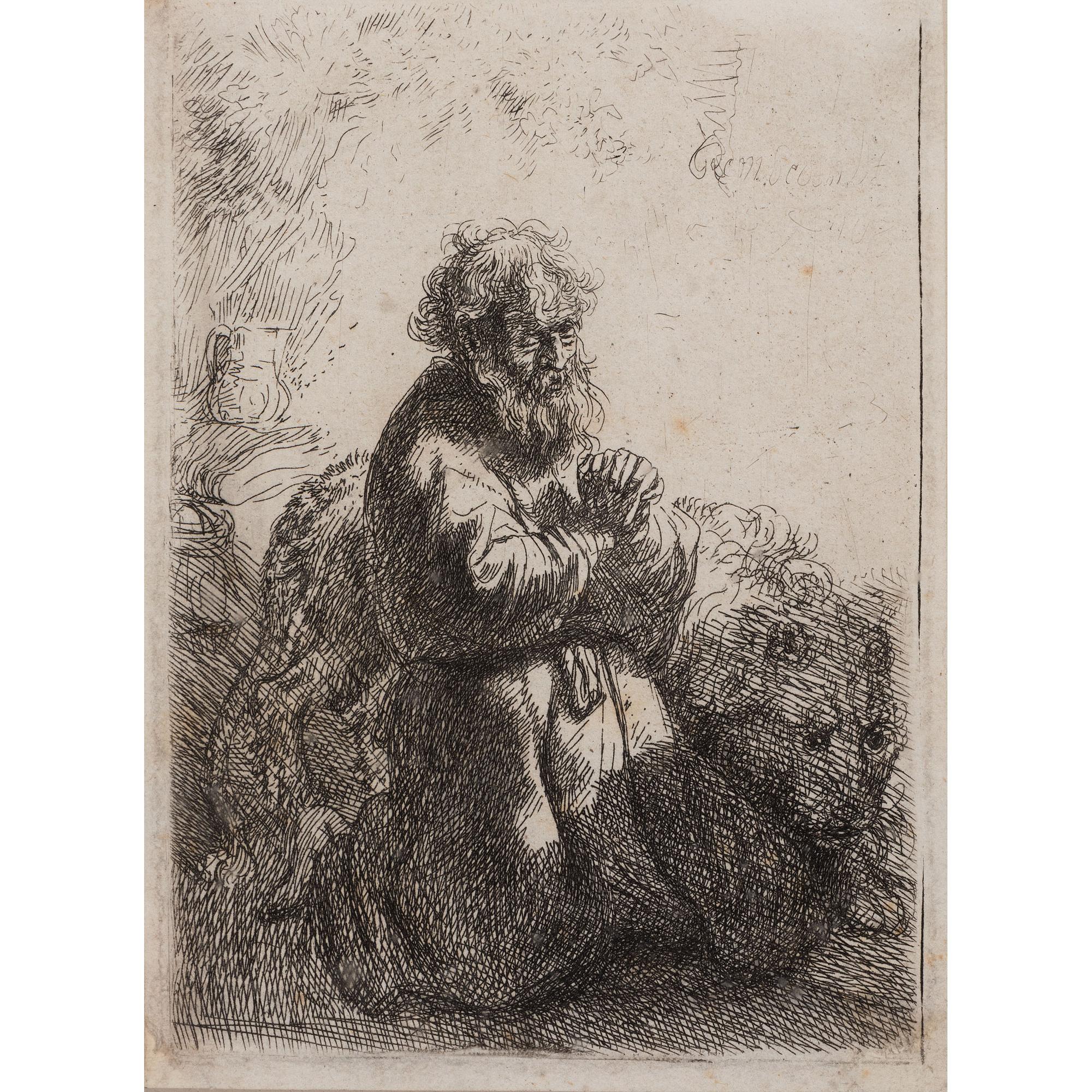 Saint Jerome Kneeling in Prayer, Looking Down