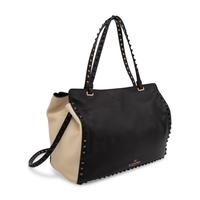 Valentino, Black & White Medium Rockstud Tote