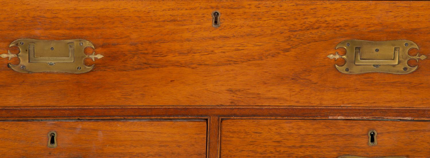 An Anglo-Colonial Hardwood Campaign Style Chest