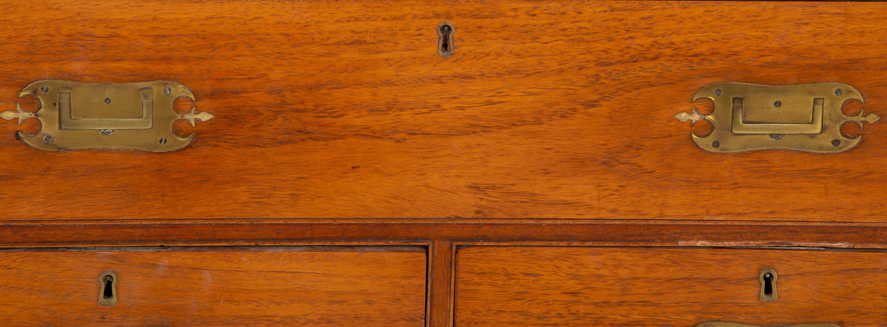 An Anglo-Colonial Hardwood Campaign Style Chest