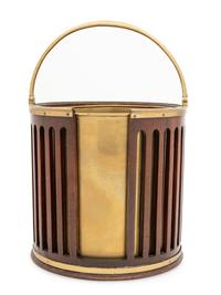 A George III Brass-Bound Mahogany Peat Bucket