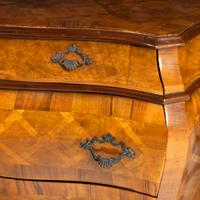 A Pair of Italian Parquetry Bombé Commodes