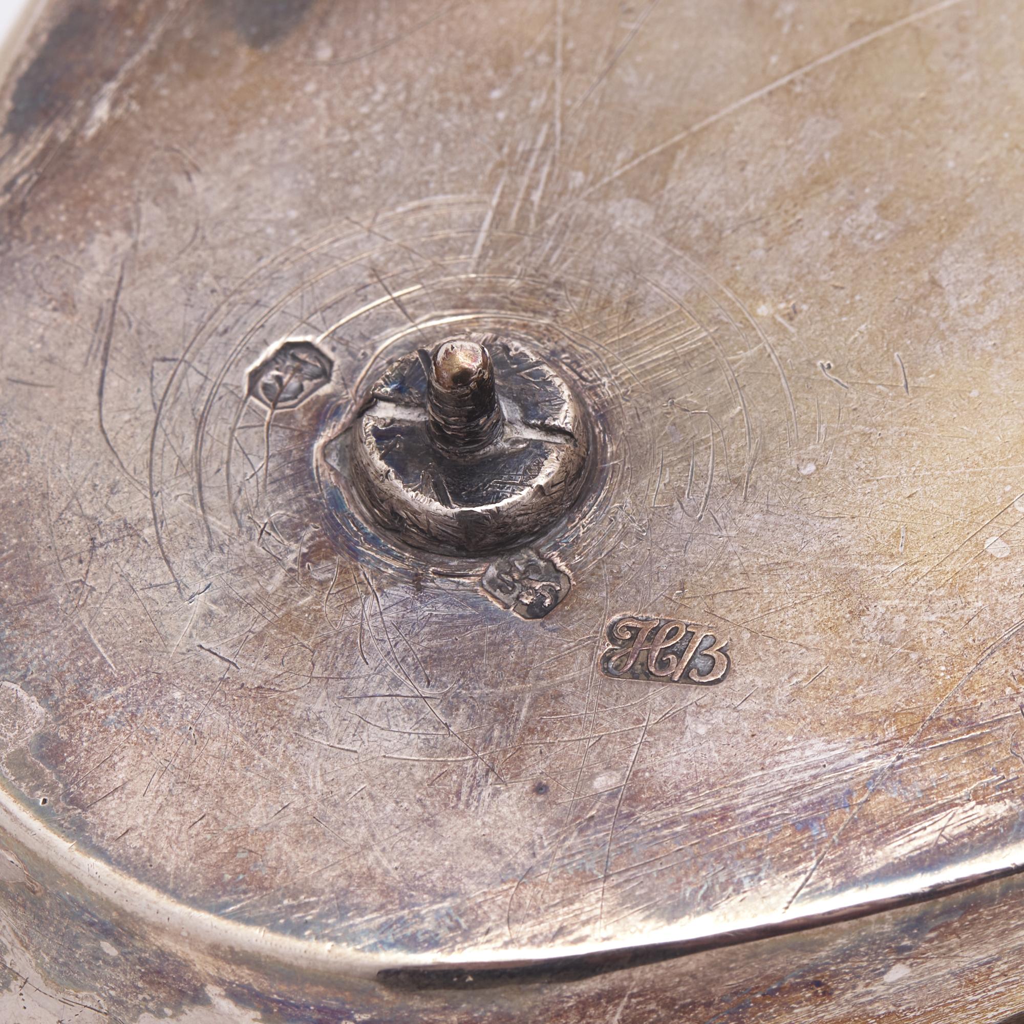 A George III Silver and Cut Glass Cruet Set