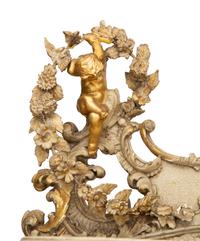 An Italian Rococo Style Gray Painted and Parcel Gilt Vitrine Table — 19th/20th Century