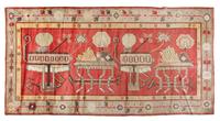A Khotan Wool Rug 10 feet 7 inches x 5 feet 6 inches.