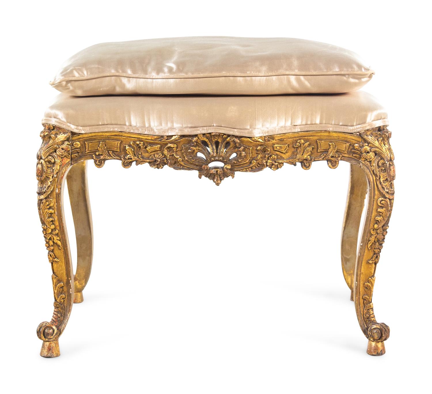 A Régence Style Giltwood Tabouret