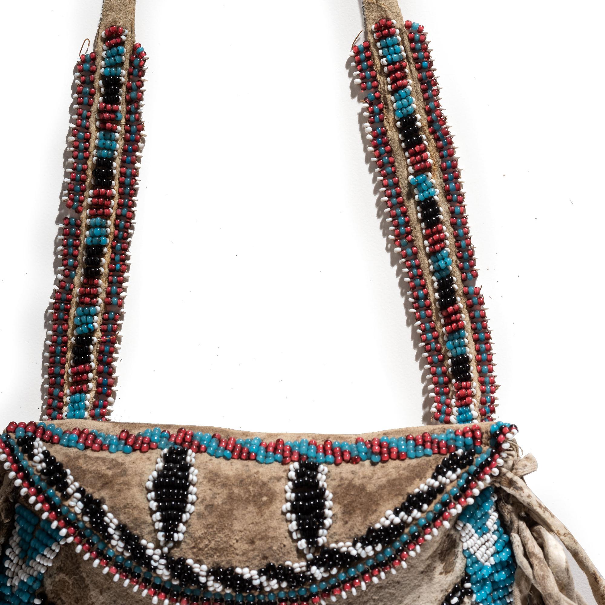 Apache Beaded Hide Shot Pouch