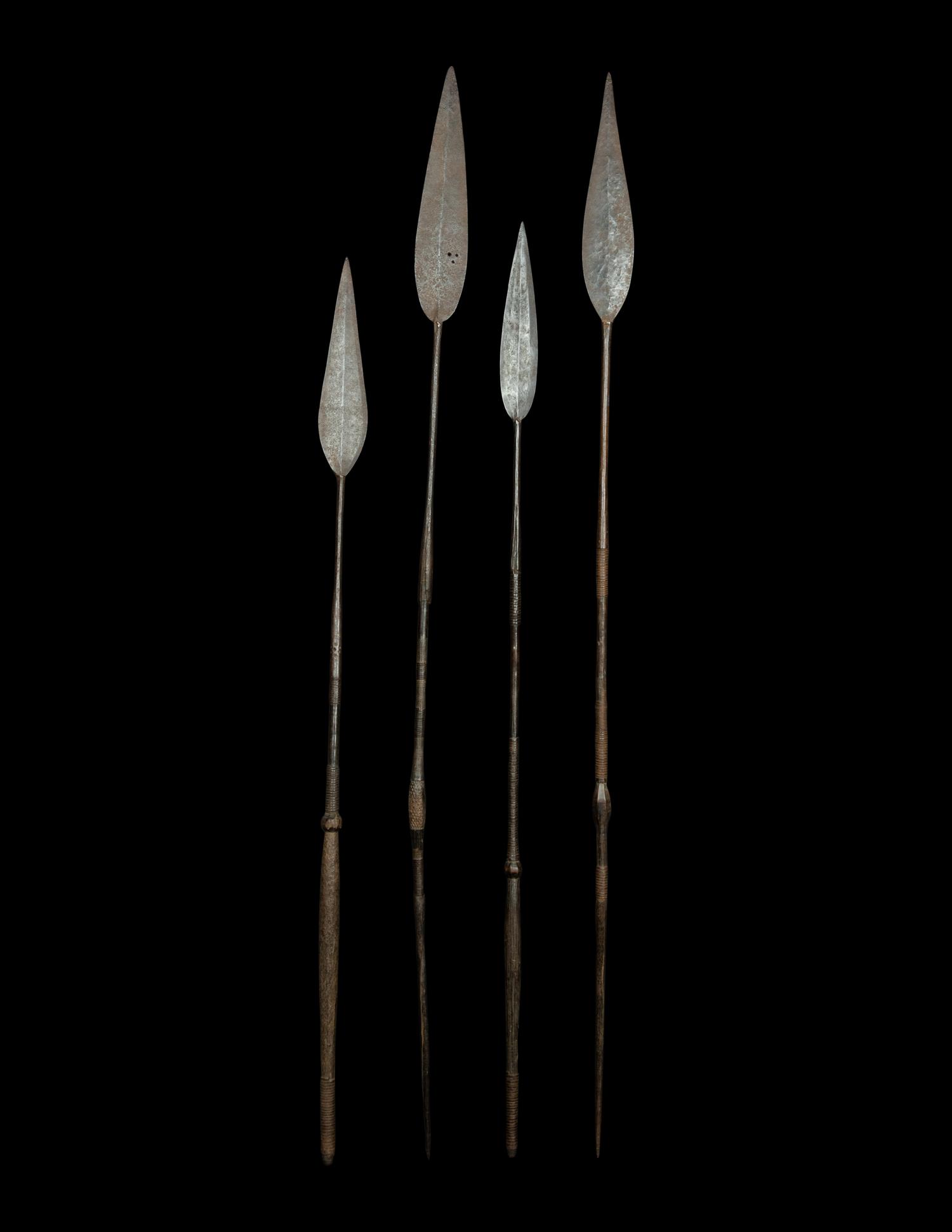 Four Maasai Warrior Spears