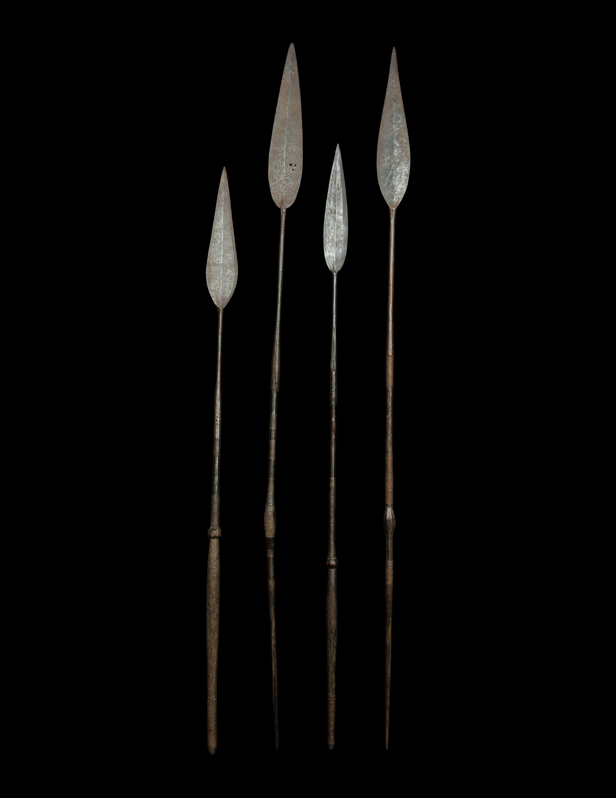 Four Maasai Warrior Spears