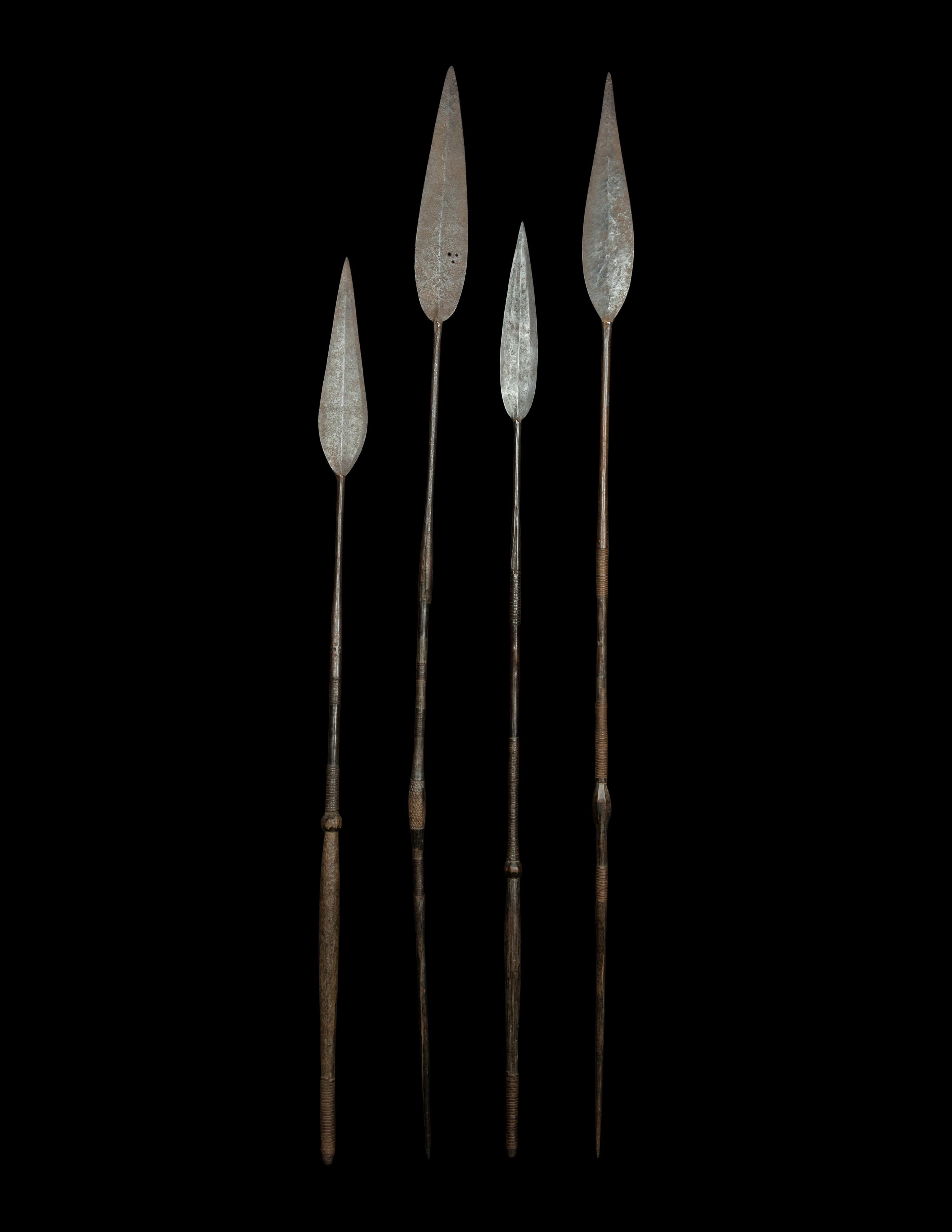 Four Maasai Warrior Spears