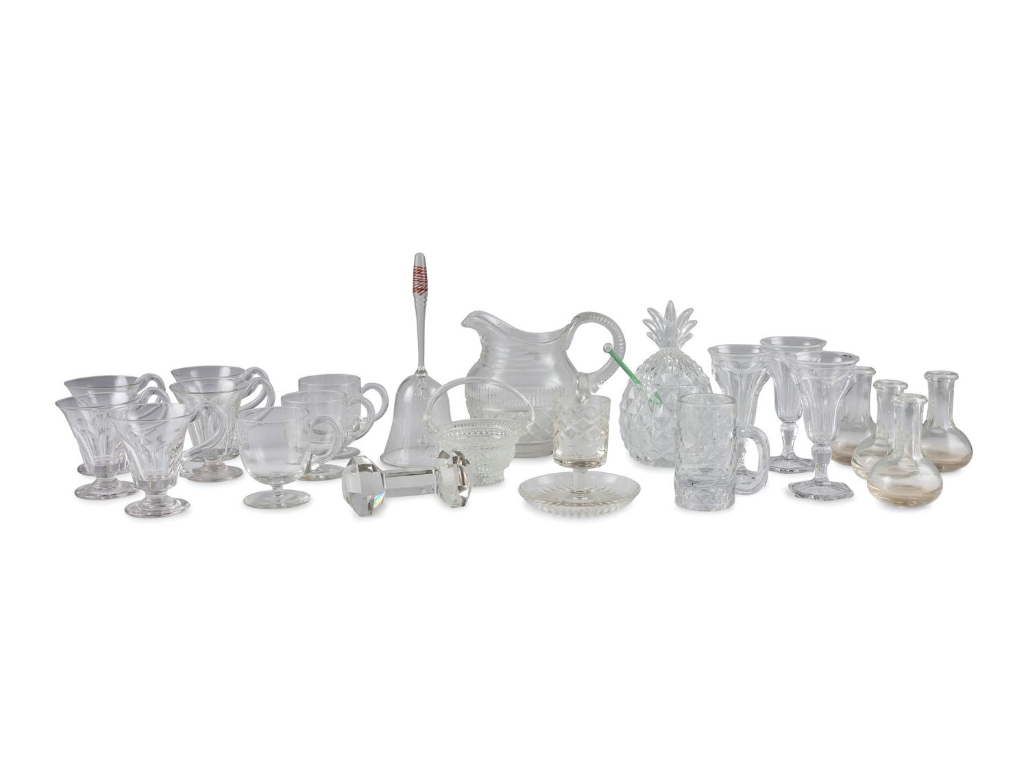 Twenty-Two Cut and Molded Glass Table Articles