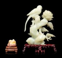 Four Chinese Jade and Hardstone Carvings