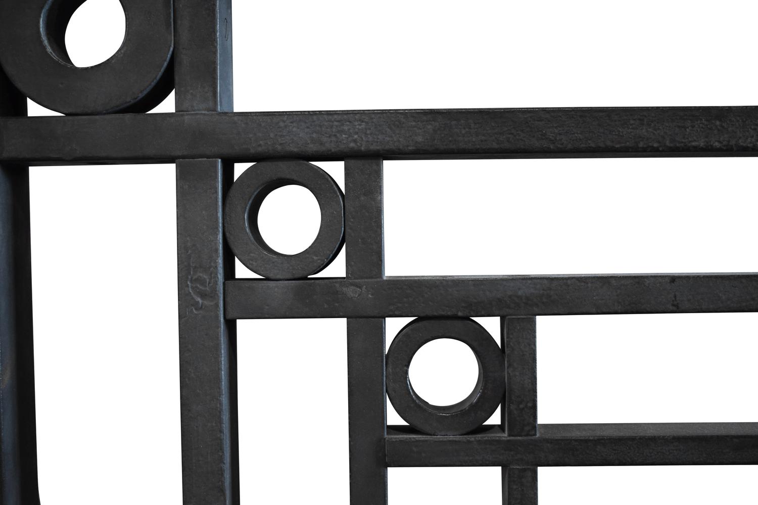 A George Maher Wrought Iron Balcony Rail 42.5" W x 1.5" D x 28.5" H — United States, Early 20th Century