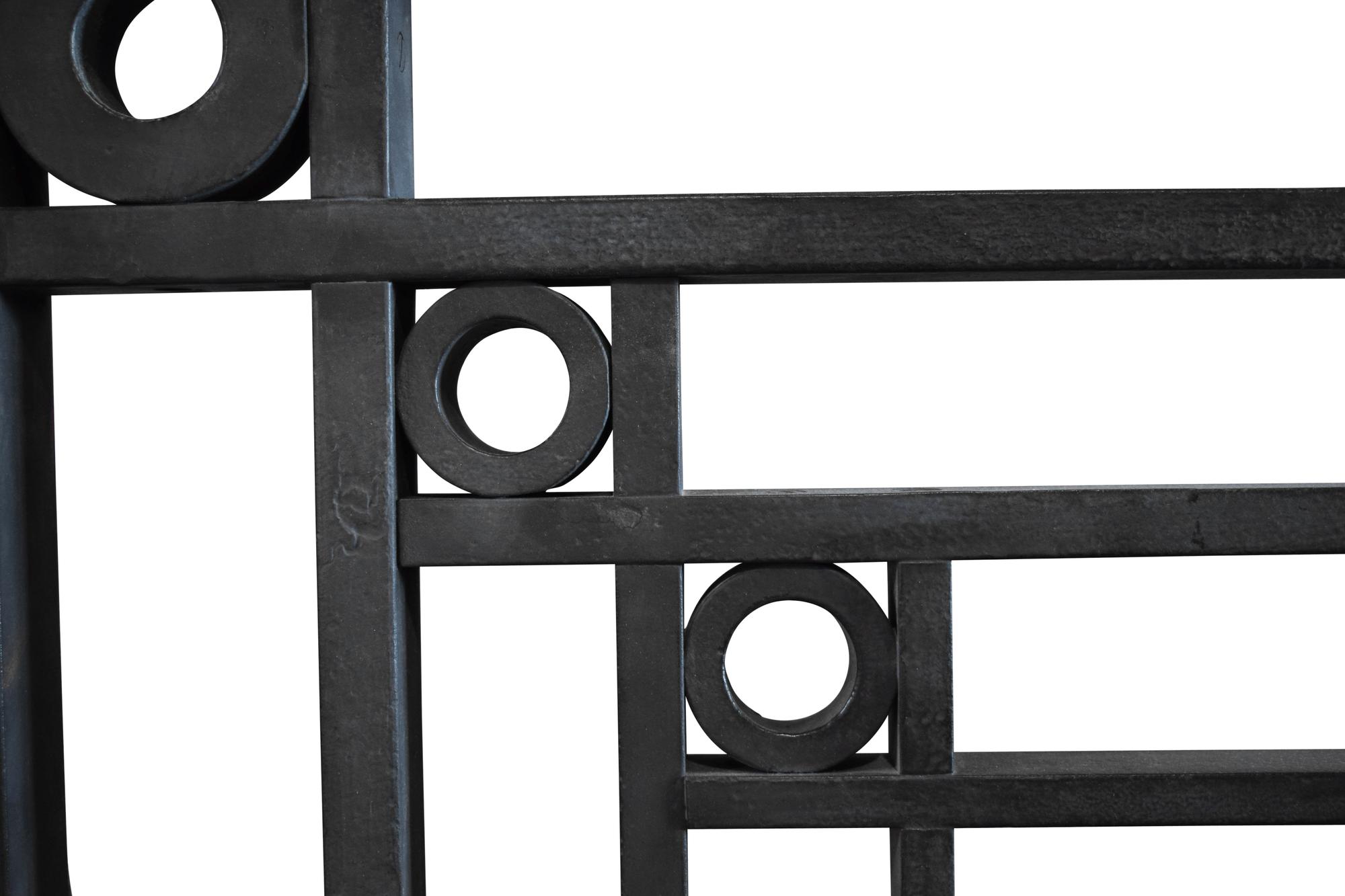 A George Maher Wrought Iron Balcony Rail 42.5" W x 1.5" D x 28.5" H — United States, Early 20th Century