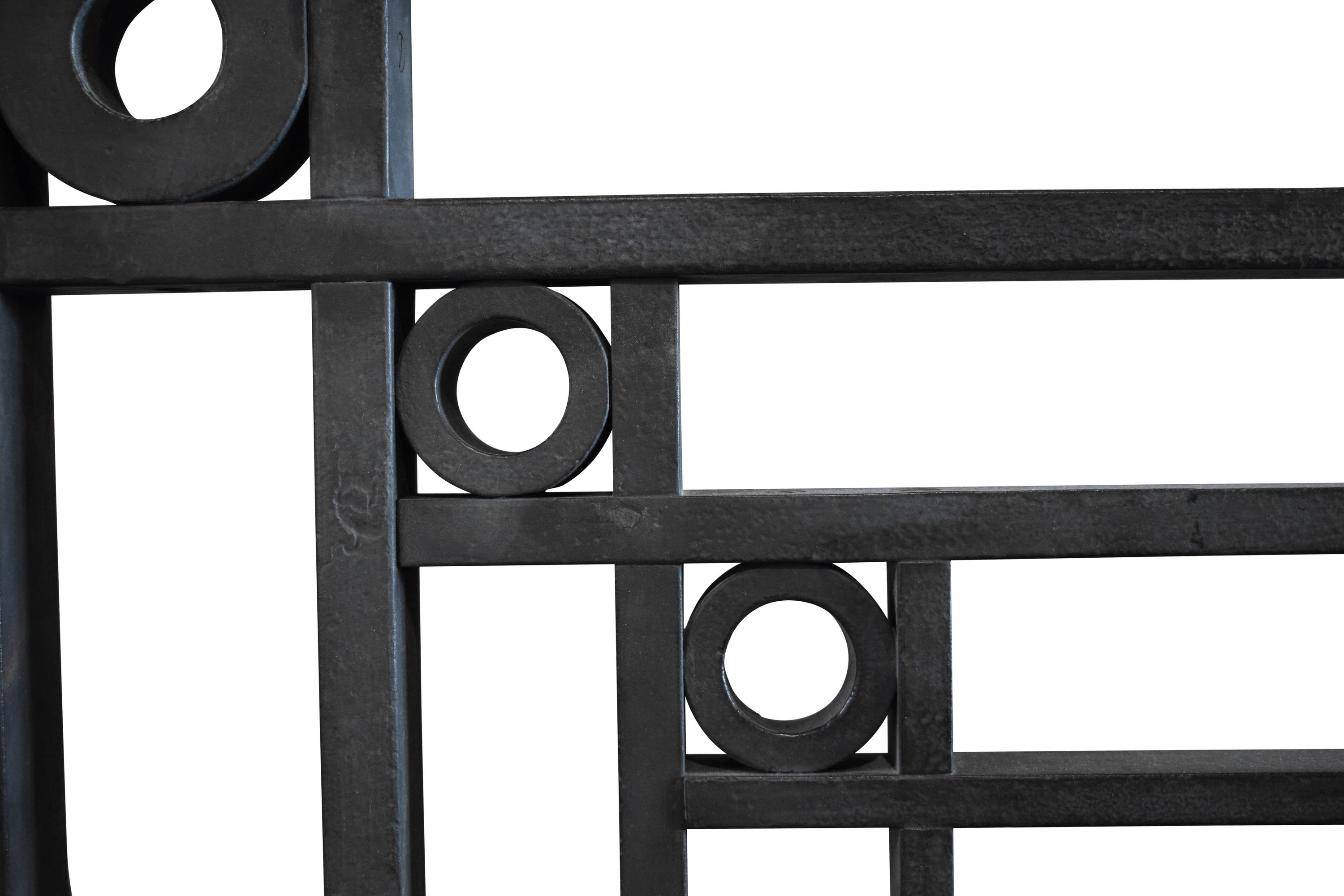 A George Maher Wrought Iron Balcony Rail 42.5" W x 1.5" D x 28.5" H — United States, Early 20th Century