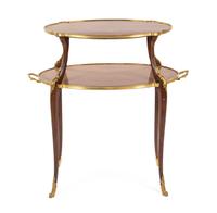 A Louis XV Style Gilt Bronze Mounted Tray Table Height 33 1/4 x width 33 x depth 19 inches.
