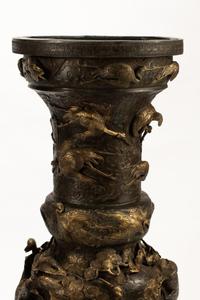 A Pair of Monumental Japanese Bronze Urns — 20TH CENTURY