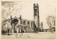 [CHICAGO ARCHITECTURE]. A group of 10 drypoint etchings by Otto J. Schnieder, Karl Warren, S. Chester Danforth and others, including: