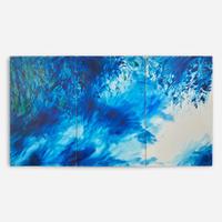 Pariyoush Ganji (Iranian, b. 1956) Blue Gardens (Triptych)