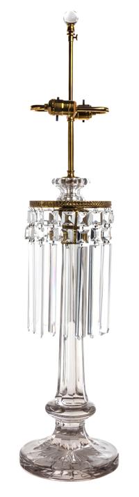 An English Cut Glass Lamp Height 38 inches. — LATE 19TH/EARLY 20TH CENTURY