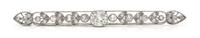 An Art Deco Platinum and Diamond Bar Brooch, Charlton, 10.30 dwts.