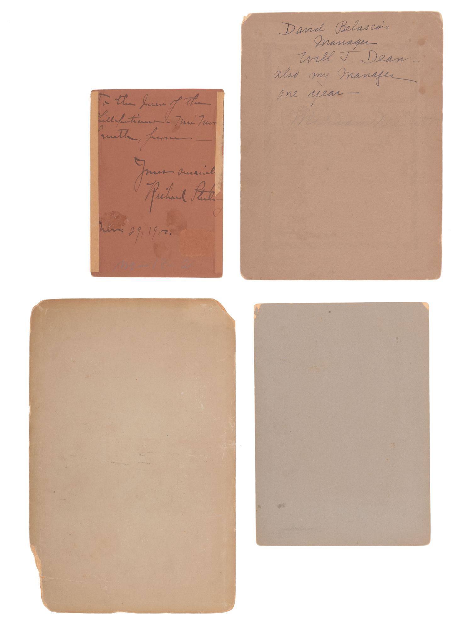 [EARLY PHOTOGRAPHY]. A collection of photographs, artwork, and pamphlets identified to Sol Smith, actor and theatre manager.