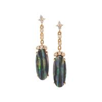 BLACK OPAL AND DIAMOND EARRINGS
