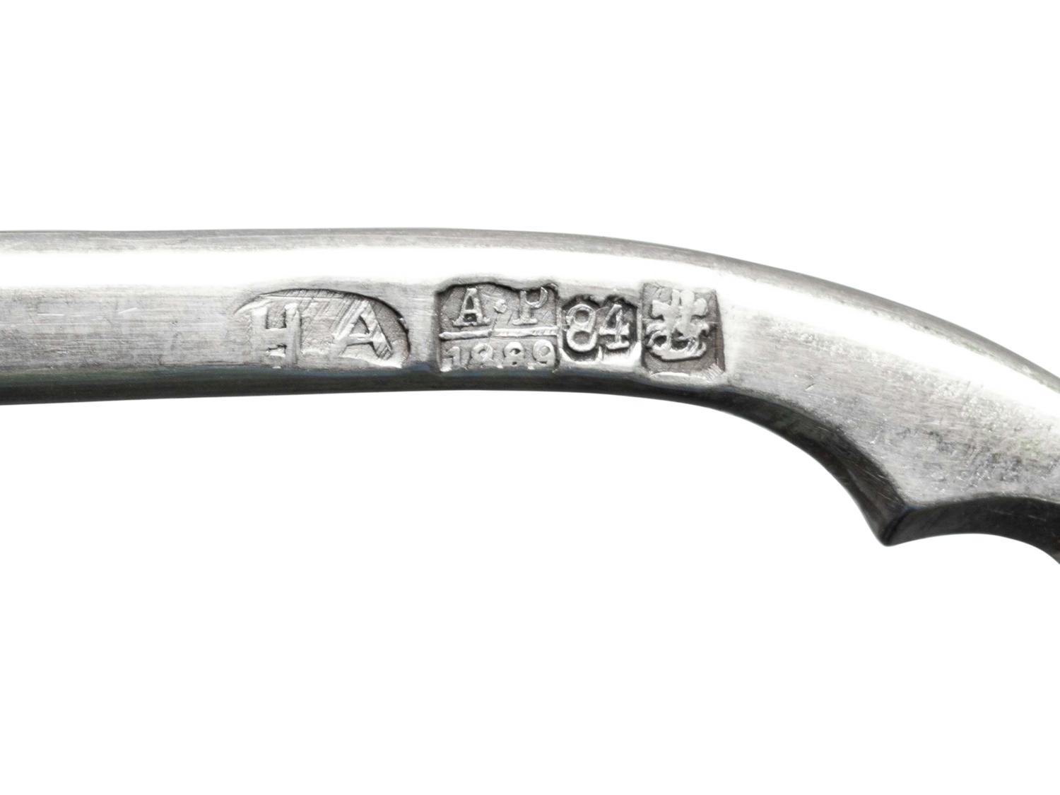 A Cased Russian Enameled Silver Spoon Set