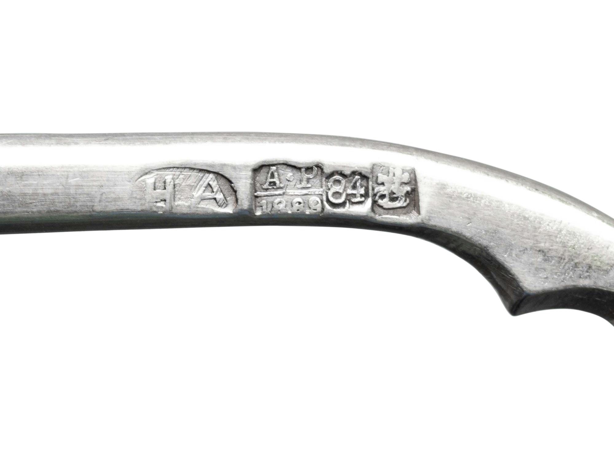 A Cased Russian Enameled Silver Spoon Set