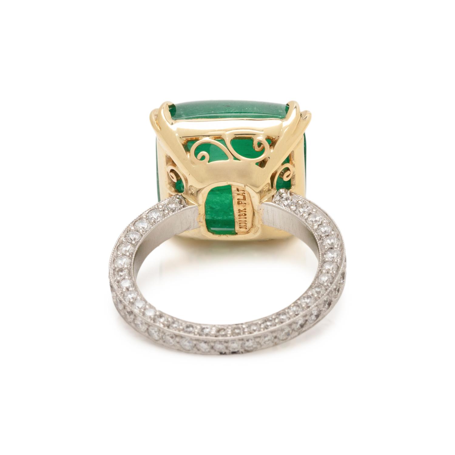 EMERALD AND DIAMOND RING