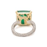 EMERALD AND DIAMOND RING