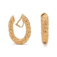 YELLOW GOLD HOOP EARCLIPS
