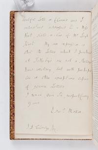 SHELLEY, Percy Bysshe (1792-1822). Letters of Percy Bysshe Shelley . London: Edward Moxon, 1852.