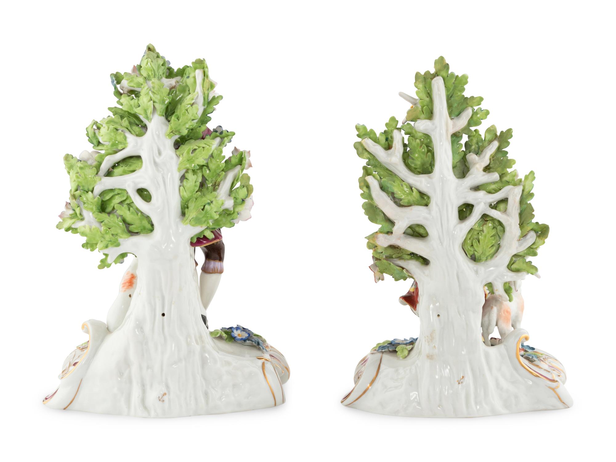 A Pair of Chelsea Porcelain Figures