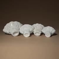 Four Chinese Blanc-de-Chine Porcelain Libation Cups, 18th Century — 清中期 德化白瓷瑞獸靈芝杯四件