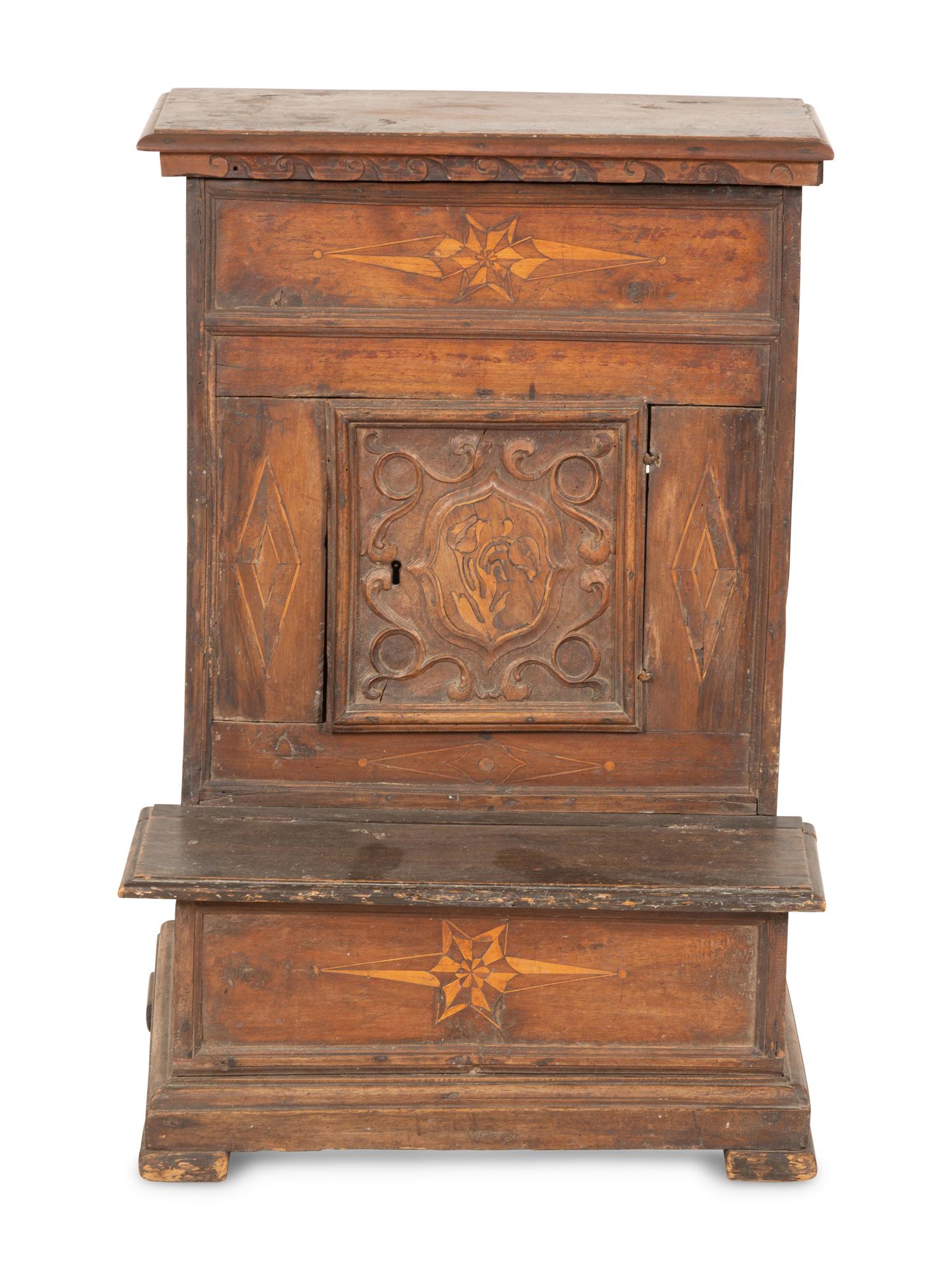 An Italian Carved Walnut Prie-Dieu