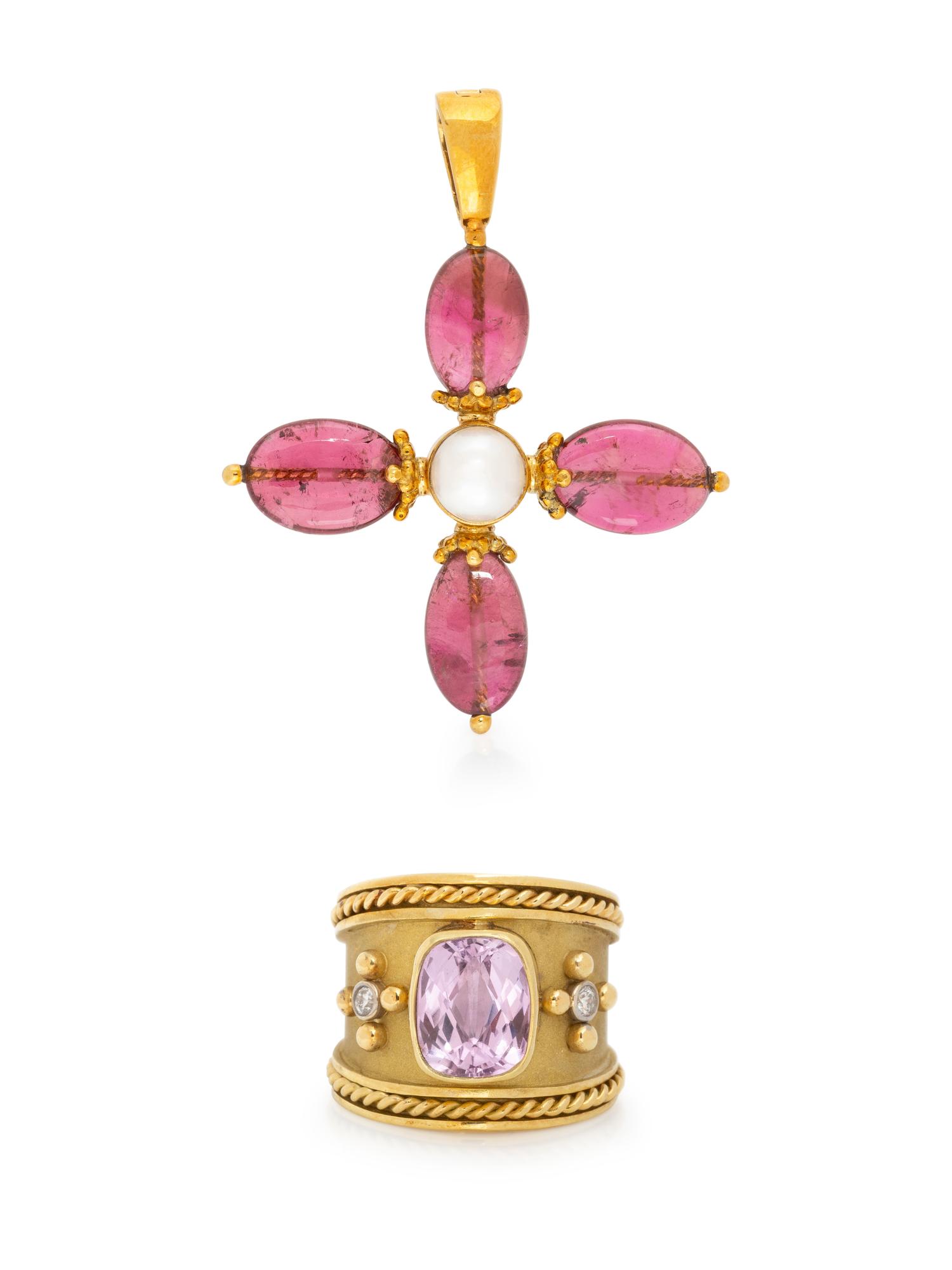 MAZ, COLLECTION OF YELLOW GOLD AND GEMSTONE JEWELRY