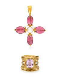 MAZ, COLLECTION OF YELLOW GOLD AND GEMSTONE JEWELRY