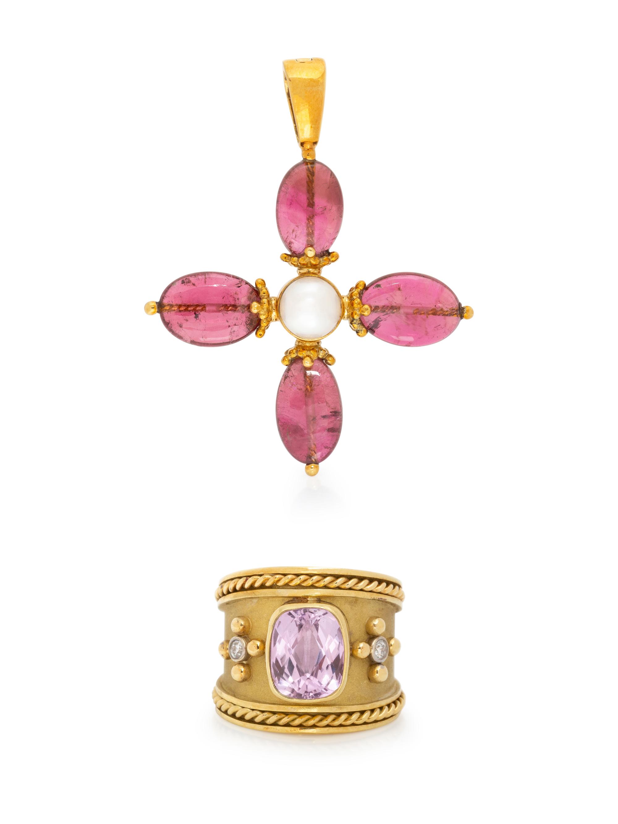 MAZ, COLLECTION OF YELLOW GOLD AND GEMSTONE JEWELRY