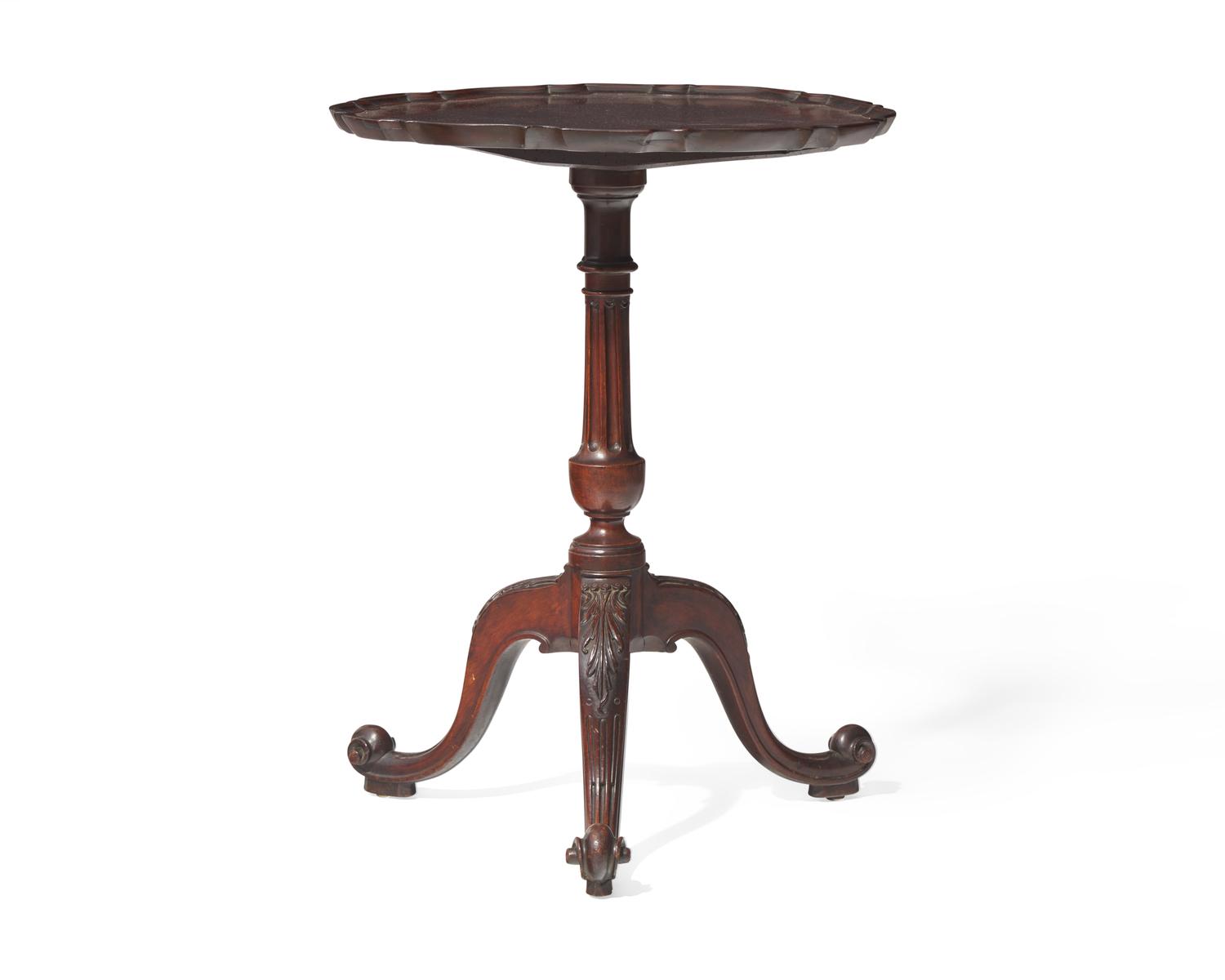 A fine George III carved mahogany candlestand, circa 1760